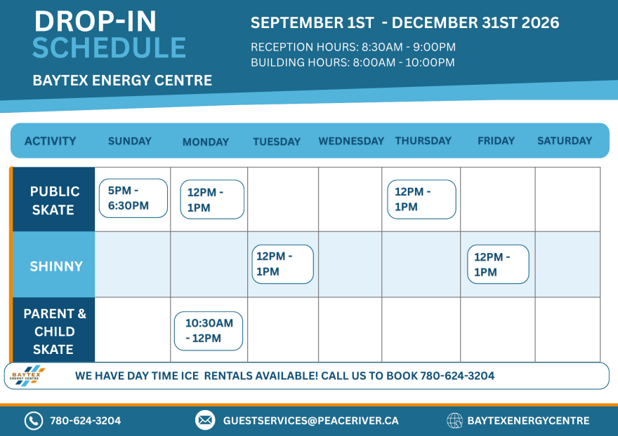 Arena Drop-In Schedule