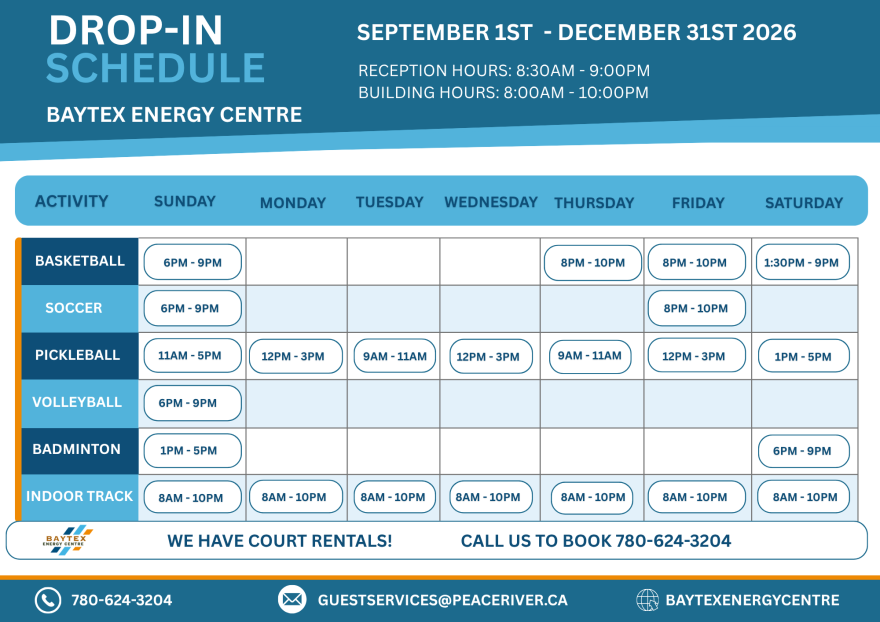 Drop In Schedule