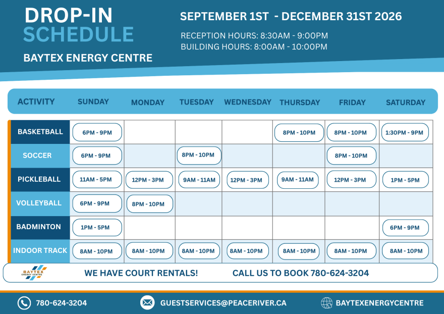 drop in schedule