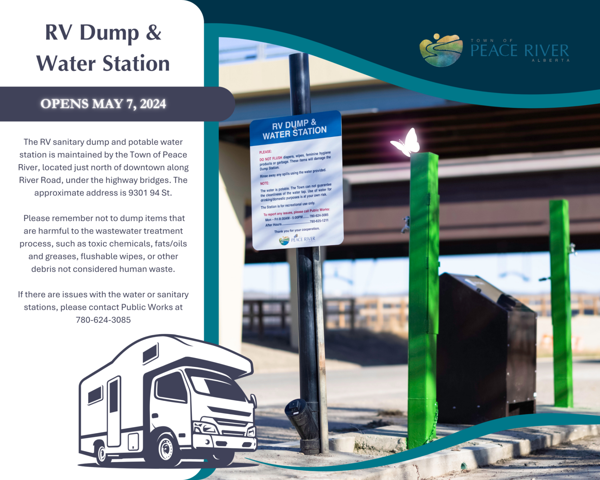 rv dump and water station