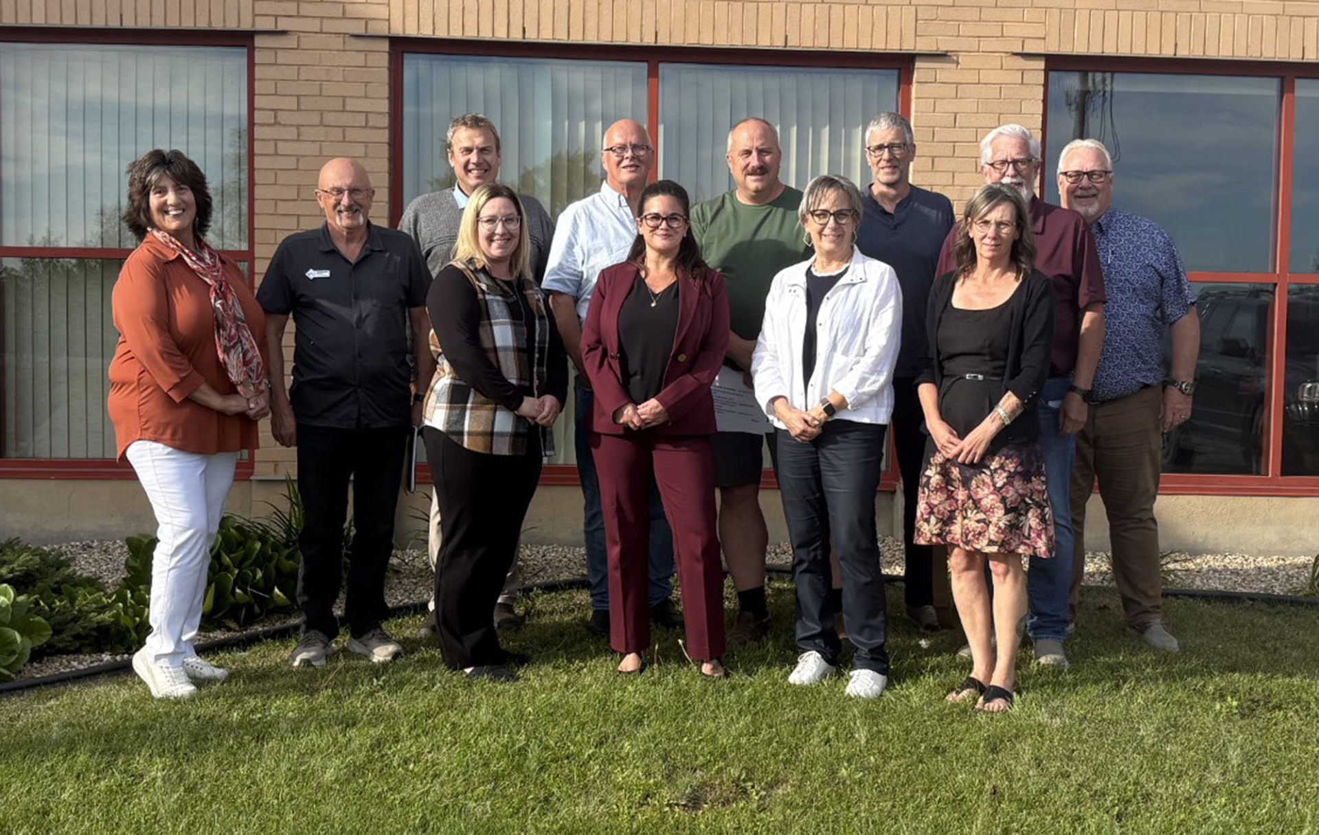 From left: Town of Peace River Mayor Shelly Shannon, Northern Sunrise County Reeve Claude Rodrigue, and (back row): County of Northern Lights CAO Gerhard Stickling and Reeve Terry Ungarian, Northern Sunrise County Deputy Reeve Jason Javos, Town of Peace River Deputy Mayor Brad Carr, MD of Peace Reeve Robert Willing and CAO Brian Allen. (Front row): County of Northern Lights Deputy Reeve Kayln Schug, Town of Peace Reiver CAO Kayla Pasons, MD of Peace Deputy Reeve Sandra Eastman, and Northern Sunrise County C